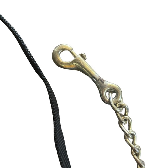 Western or English Saddle Horse Flat Nylon Lead Rope Shank w/ Chain 7.5’ long - Picture 3 of 6